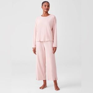 Cozy Organic Cotton Interlock Wide-Leg Pant